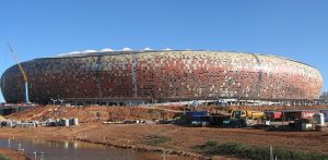 Soccer City Stadium in Johannesburg, South Africa.